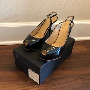 Giuseppe Zanotti Patent Ankle Strap Platform